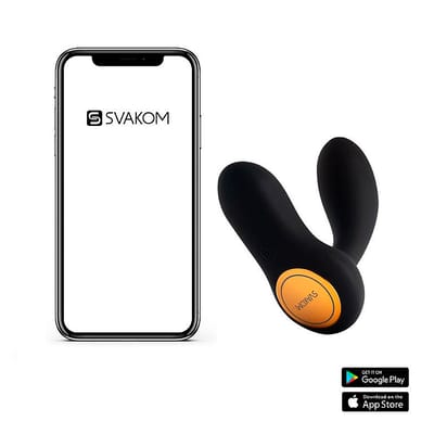 Massageador de Próstata Interativo Recarregável com 7 Modos de Vibração, 5 Intensidades e Aplicativo - Svakom Vick Neo | 7,5 x 2,8 cm