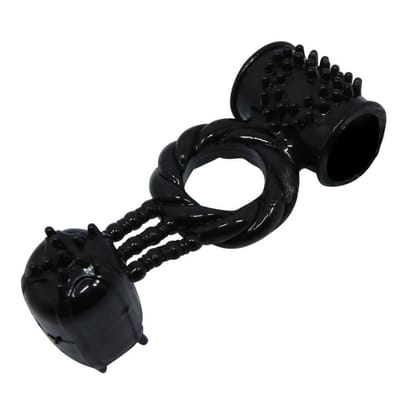 Anel Peniano em Silicone Flexível com Vibração, Estimulador de Clitóris e Períneo - Baile Sweet Ring