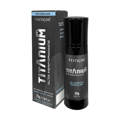 Gel Potencializador de Ereção e Desempenho Sexual Masculino - Feitiços Titanium Alta Performance | 25g