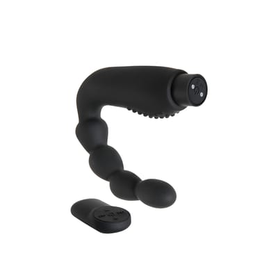 Estimulador de Próstata e Períneo com 7 Modos de Vibrações, 4 Velocidades, Controle Remoto Sem Fio e Recarregável - Topo Toys | 11 x 2,3 cm