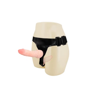 Cinta Peniana Invertida Dupla em Courvin com 2 Pênis Realísticos em Cyberskin - Ultra Female Harness