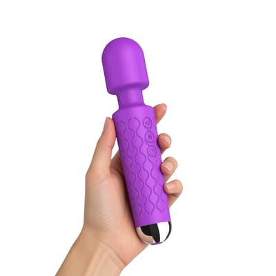 Varinha Mágica Massageadora com 20 Modos de Vibrações em 8 Intensidades e Recarregável - Yaffa | 19,5 x 4 cm | Disponível em 6 Cores