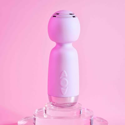 Varinha Mágica Massageadora, Recarregável com 10 Modos de Vibrações - Evolved Playboy Pleasure Royal Mini | 4 x 4,1 cm