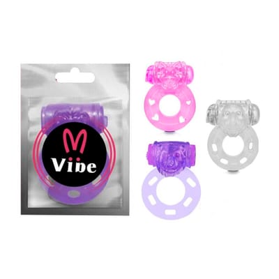 Anel Peniano Com Vibro e Estimulador de Clítoris com Textura Estimuladora Variada - Vibe | Disponível em 4 Cores