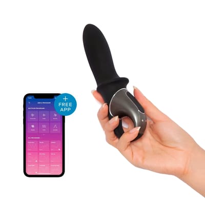 Vibrador Anal em Silicone com 12 Modos de Vibração, App Interativo e Função Aquecimento - Satisfyer Hot Passion | 9,5 x 3,3 cm