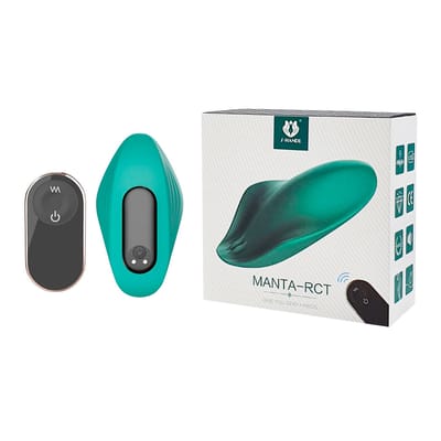 Vibrador de Calcinha com Abas Laterais, 9 Modos de Vibração e Controle Remoto Sem Fio - S-Hande Manta-Rct - 8,9 x 4,5 cm | Disponível em 2 Cores