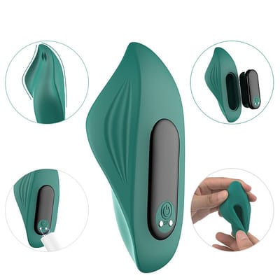 Vibrador de Calcinha com Abas Laterais, 9 Modos de Vibração e Controle Remoto Sem Fio - S-Hande Manta-Rct - 8,9 x 4,5 cm | Disponível em 2 Cores