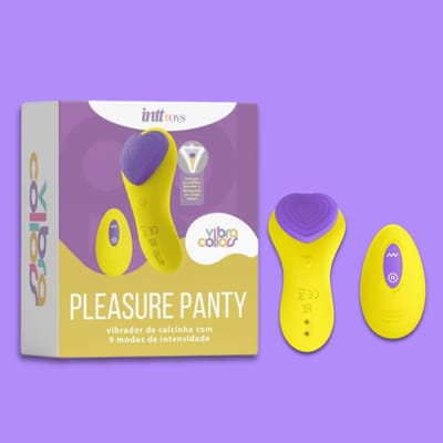 Vibrador de Calcinha com Carregamento Magnético, 9 Modos de Vibração e Controle Remoto Sem Fio - Intt Toys Pleasure Panty | Disponível em 3 Cores