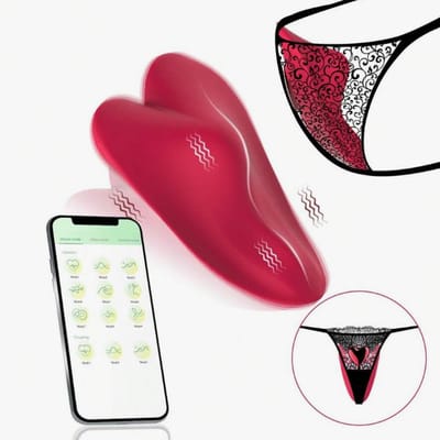 Vibrador de Calcinha no Formato de Coração com 9 Modos de Vibrações, Controle por App e Carregamento via Cabo USB Magnético - In Love | 9 x 5,1 cm