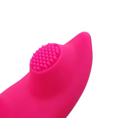 Vibrador de Calcinha Recarregável em Silicone com 3 Estimuladores, 9 Modos de Vibração, Cerdas e Controle via Aplicativo | 11 x 4 cm