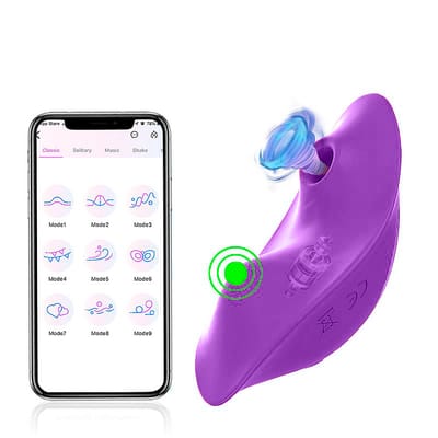 Vibrador de Calcinha Recarregável em Silicone com 9 Modos de Vibrações, 9 Modos de Pulsação com Controle Remoto Sem Fio e Controle Via App - 5,4 x 4,1 cm | Disponível em 2 Cores