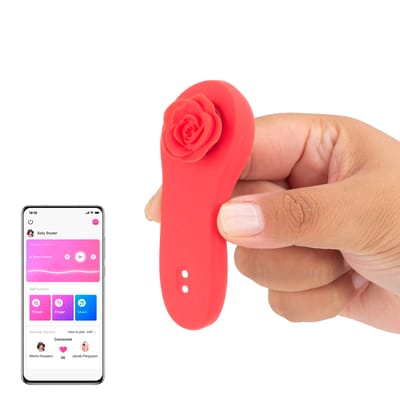 Vibrador de Calcinha em Silicone Aveludado com Controle por Aplicativo e 10 Modos de Vibração - Funtown Caleo | 9,1 x 3,3 cm