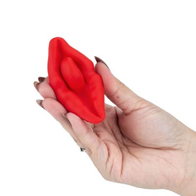 Vibrador de Calcinha em Silicone com Formato de Boca, Recarregável, 9 Modos de Vibração e Controle via Aplicativo | 8,5 x 4,2 cm