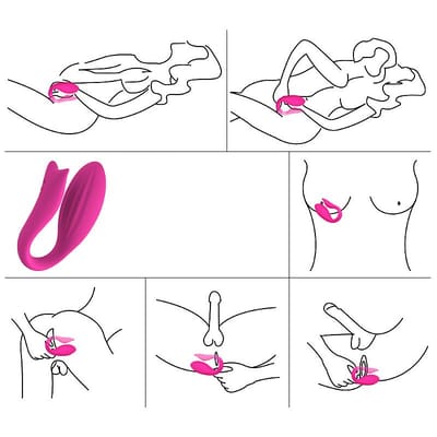 Vibrador para Casal Recarregável com 12 Programas de Vibrações e Controle Remoto Sem Fio - SI Ariel | 8 x 2,1 cm