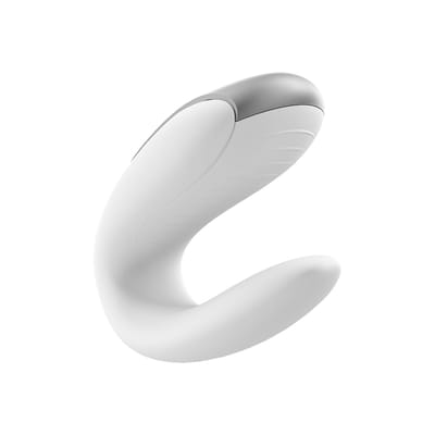 Vibrador para Casal Recarregável em Silicone com 10 Modos de Vibrações, Controle Remoto e Aplicativo - Satisfyer Double Fun | 9,3 x 4,2 cm | Disponível em 3 Cores
