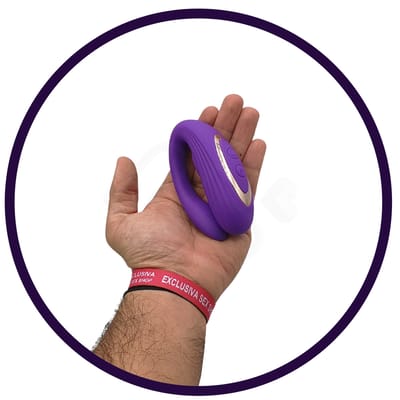 Vibrador de Casal em Silicone com 6 Modos de Vibração e Pulsação, Controle Remoto Sem Fio e Carregamento Via Cabo USB - Invisible Wear | 8,6 x 2,2 cm
