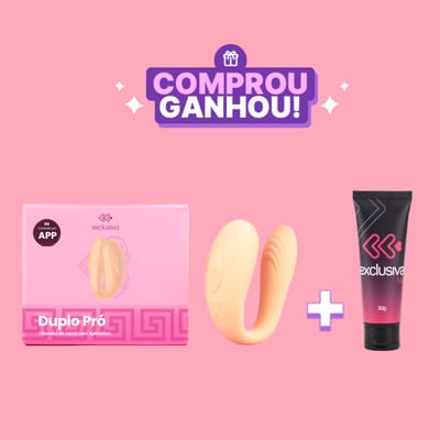 Vibrador de Casal em Silicone Macio com 9 Modos de Vibração e com App Interativo - Exclusiva Dupio Pró