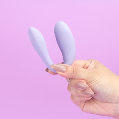 Vibrador de Casal em Silicone Macio com 9 Modos de Vibração e Controle Remoto Sem Fio - Exclusiva Dupio