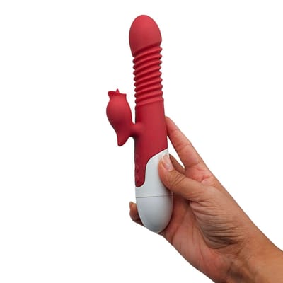 Vibrador de Clitóris e Ponto G Recarregável com 12 Modos de Vibrações e 3 Modos Vai e Vem - Intt Vai e Vem do Prazer | 14,0 x 3,6 cm
