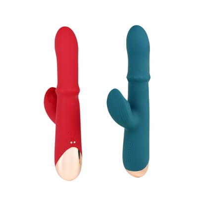 Vibrador de Clitóris e Ponto G em Silicone com Anel Estimulador, 10 Modos de Vibrações, 10 Funções de Dedilhar e Recarregável - SI Star | 12 x 3,5 cm | Disponível em 2 Cores