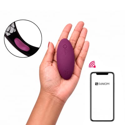 Vibrador de Calcinha em Silicone com 11 Modos de Vibração, Controle Via Aplicativo e Recarregável - Svakom Edeny |  9 x 3 cm