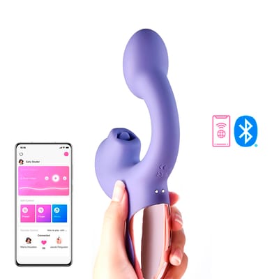 Vibrador de Dupla Estimulação com 10 Modos de Vibração, App Interativo e Recarregável via USB - Magic Motion Magic Ponder | 12 x 3,8 cm