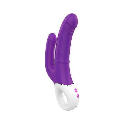 Vibrador com Dupla Penetração em Formato de Pênis, Recarregável com 9 Modos de Vibração - S-Hande Jakiro | Disponível em 2 Cores