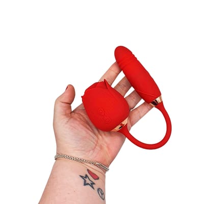 Vibrador Duplo Flexível em Silicone com 10 Tipos de Movimento de Vai e Vem e Pulsações - Vibrator | Disponível em 2 cores