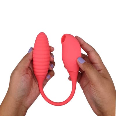 Vibrador Duplo Recarregável com 10 Modos de Estimulação e 10 Tipos de Pulsações - Pleasure Dreams | 9,5 x 3,6 cm