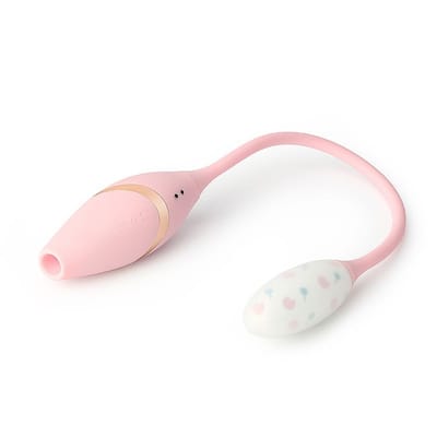 Vibrador Duplo em Silicone com 10 Modos de Vibração, 5 Níveis de Pulsação, Recarregável e Resistente à Água - Kistoy Cathy Mini