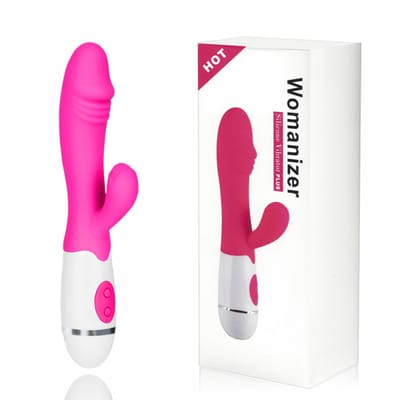 Vibrador com Estimulador de Clitóris, 10 Modos de Vibração e Textura em Alto Relevo - Womanizer Plus | 22,5 x 4 cm | Disponível em 2 Cores