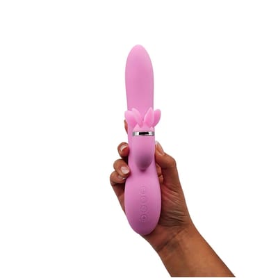 Vibrador Estimulador de Clitóris e Ponto G Recarregável com 12 Modos de Vibrações, Língua Giratória e Aquecimento - Intt Fogo no Parquinho | Disponivel em 3 Cores