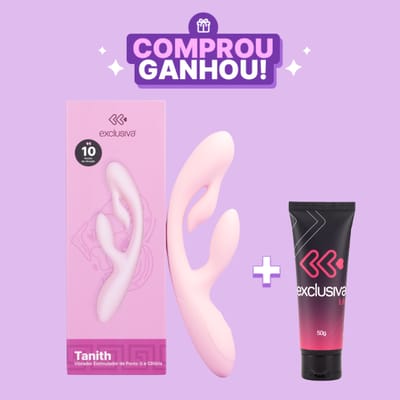 Vibrador Estimulador do Ponto G e Clítoris com Bateria Recarregável e 10 Modos de Vibração - Exclusiva Tanith | 12,5 x 4 cm