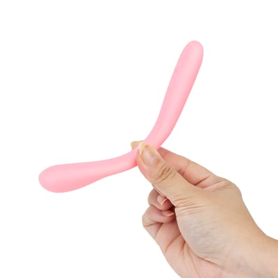 Vibrador Estimulador de Ponto G e Clitóris com 10 Modos de Vibração, Motor Duplo e Design Anatômico - Adão & Eva Super Vibes Flex | 17,5 x 2,8 cm