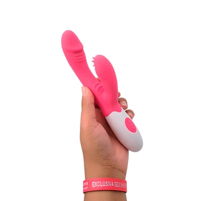 Vibrador Estimulador de Ponto G e Clítoris com 7 Níveis de Vibração, Cerdas e Resistente à Água - Pretty Love Andre | 10,5 x 3 cm | Disponível em 2 Cores