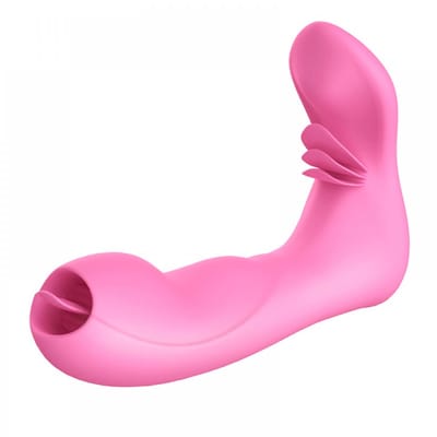 Vibrador de Ponto G e Clítoris em Silicone com 7 Modos de Vibração, Auto Aquecimento e Controle Remoto - Dibe Amanda | 10 x 3,1 cm | Disponível em 2 Cores