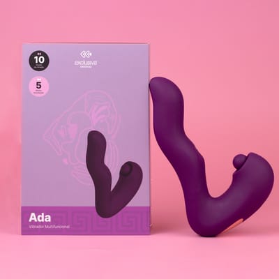 Vibrador Estimulador de Ponto G e Clitóris em Silicone com 10 Modos de Vibração e 5 Modos de Pulsação - Exclusiva Ada | 16,4 x 9,4 cm