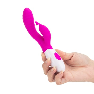 Vibrador Estimulador de Ponto G e Clitóris em Silicone com 30 Modos de Vibração - Pretty Love Hyman | 10 x 3 cm | Disponível em 2 cores