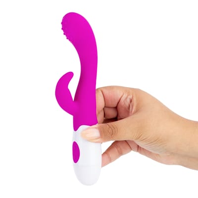 Vibrador Estimulador de Ponto G e Clitóris em Silicone com 7 Modos de Vibração - Pretty Love Bruno | 9,9 x 2,9 cm