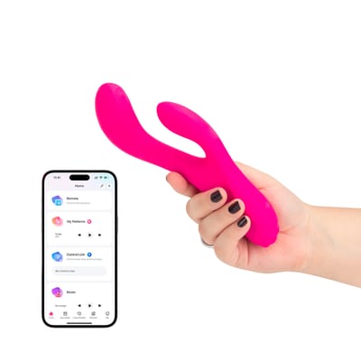 Vibrador Estimulador de Ponto G e Clitóris em Silicone com 9 Tipos de Batidinhas, 7 Modos de Vibração, Aplicativo Interativo e Recarregável - Lovense Osci 3 | 11 x 3,4 cm