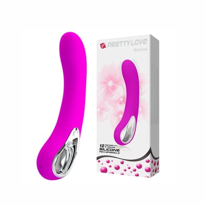 Vibrador Estimulador de Ponto G Recarregável com 12 Modos de Vibração e Alça Ergonômica - Pretty Love Alston | 19 x 3,4 cm