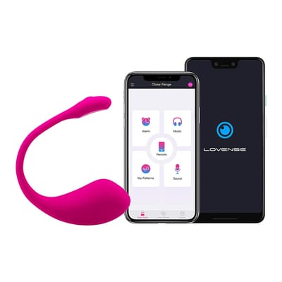 Vibrador Estimulador de Ponto G Recarregável em Silicone com 7 Modos de Vibração e Controle por Aplicativo - Lovense Lush II | 7,6 x 3,7 cm