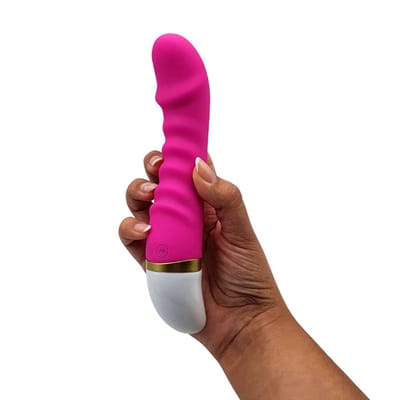 Vibrador Estimulador de Ponto G Recarregável em Silicone e ABS com 12 Modos de Vibrações - Intt Pink Wave | 14,0 x 3,3 cm