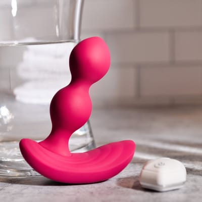Estimulador de Próstata e Períneo Inflável com 7 Modos de Vibração, Recarregável e Controle Remoto Sem Fio - Zero Tolerance Bubble Butt | 10 x 3,4 cm