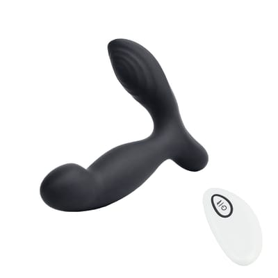 Vibrador Estimulador de Próstata em Silicone com 10 Modos de Vibração, Controle Remoto, Recarregável e Resistente à Água - S-Hande Lucas-RCT | 9,5 x 3 cm