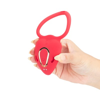 Vibrador no Formato de Coração com Anel Peniano, 9 Modos de Vibração e App Interativo - Tim