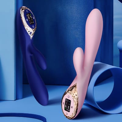 Vibrador Inflável Recarregável com Estimulador de Clitóris, Painel de LED e 12 Modos de Vibração - Kistoy A-King | 11,6 x 4,4 cm | Disponível em 2 Cores