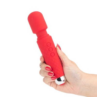 Vibrador Massageador Estilo Varinha Mágica com 20 Modos de Vibração, 8 Níveis de intensidade, Recarregável por Cabo USB - SI | 20 x 4,1 cm | Disponível em 4 Cores