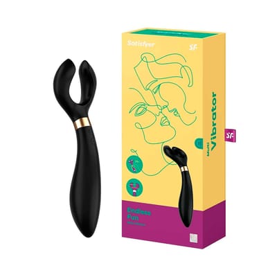 Vibrador Massageador Feito em Silicone, Recarregável com 3 Motores Individuais e 100 Combinações de Vibrações - Satisfyer Endless Fun | Disponível em 2 Cores