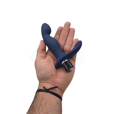 Vibrador Massageador de Próstata e Períneo com 10 Modos de Vibração e Carregamento Magnético - Topo Toys Redondo | 10,2 x 2,9 cm